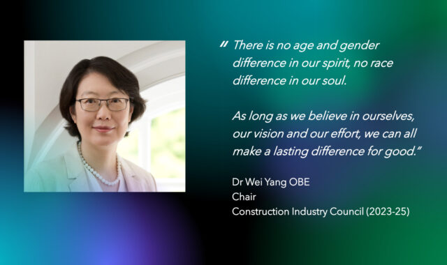 Image of Dr Wei Yang OBE Concludes Term as Chair of the Construction Industry Council