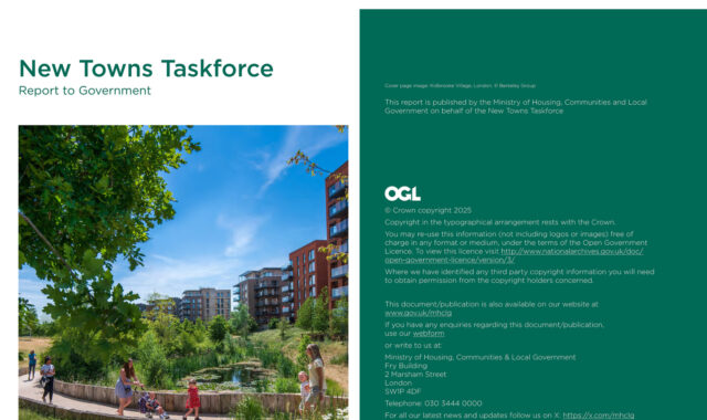 Image of New Towns Taskforce Report Published Alongside Initial Government Response